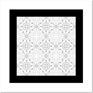 Geometric pattern black white Posters and Art